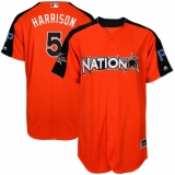 Youth Majestic Pittsburgh Pirates #5 Josh Harrison Authentic Orange National League 2017 MLB All-Star MLB Jersey