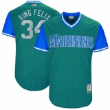 Men's Majestic Seattle Mariners #34 Felix Hernandez 