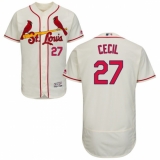 Men's Majestic St. Louis Cardinals #27 Brett Cecil Cream Flexbase Authentic Collection MLB Jersey