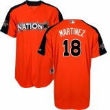 Youth Majestic St. Louis Cardinals #18 Carlos Martinez Authentic Orange National League 2017 MLB All-Star MLB Jersey