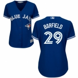 Women's Majestic Toronto Blue Jays #29 Jesse Barfield Authentic Blue Alternate MLB Jersey