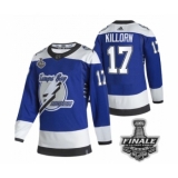 Men's Adidas Lightning #17 Alex Killorn Blue Authentic 2021 Stanley Cup Jersey