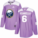 Youth Adidas Buffalo Sabres #6 Marco Scandella Authentic Purple Fights Cancer Practice NHL Jersey