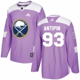 Youth Adidas Buffalo Sabres #93 Victor Antipin Authentic Purple Fights Cancer Practice NHL Jersey