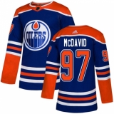 Men's Adidas Edmonton Oilers #97 Connor McDavid Premier Royal Blue Alternate NHL Jersey
