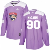 Men's Adidas Florida Panthers #90 Jared McCann Authentic Purple Fights Cancer Practice NHL Jersey