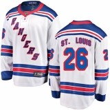 Men's New York Rangers #26 Martin St. Louis Fanatics Branded White Away Breakaway NHL Jersey