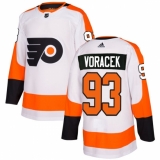 Men's Adidas Philadelphia Flyers #93 Jakub Voracek Authentic White Away NHL Jersey