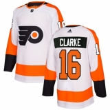 Men's Adidas Philadelphia Flyers #16 Bobby Clarke Authentic White Away NHL Jersey