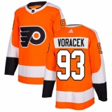 Men's Adidas Philadelphia Flyers #93 Jakub Voracek Authentic Orange Home NHL Jersey