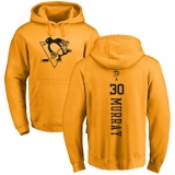 NHL Adidas Pittsburgh Penguins #30 Matt Murray Gold One Color Backer Pullover Hoodie