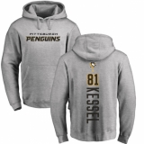 NHL Adidas Pittsburgh Penguins #81 Phil Kessel Ash Backer Pullover Hoodie