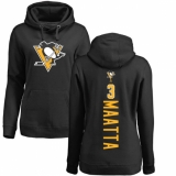NHL Women's Adidas Pittsburgh Penguins #3 Olli Maatta Black Backer Pullover Hoodie