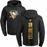 NHL Adidas Pittsburgh Penguins #19 Bryan Trottier Black Backer Pullover Hoodie