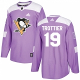 Youth Adidas Pittsburgh Penguins #19 Bryan Trottier Authentic Purple Fights Cancer Practice NHL Jersey