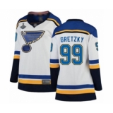 Women's St. Louis Blues #99 Wayne Gretzky Fanatics Branded White Away Breakaway 2019 Stanley Cup Champions Hockey Jersey