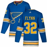 Men's Adidas St. Louis Blues #32 Brian Flynn Authentic Navy Blue Alternate NHL Jersey