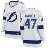 Women's Tampa Bay Lightning #47 Jonne Tammela Fanatics Branded White Away Breakaway NHL Jersey