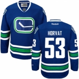 Youth Reebok Vancouver Canucks #53 Bo Horvat Premier Royal Blue Third NHL Jersey
