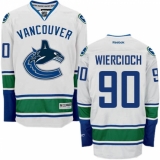 Men's Reebok Vancouver Canucks #90 Patrick Wiercioch Authentic White Away NHL Jersey