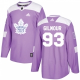 Youth Adidas Toronto Maple Leafs #93 Doug Gilmour Authentic Purple Fights Cancer Practice NHL Jersey