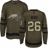 Men's Adidas Washington Capitals #26 Nic Dowd Premier Green Salute to Service NHL Jersey