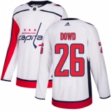 Men's Adidas Washington Capitals #26 Nic Dowd Authentic White Away NHL Jersey