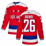Men's Adidas Washington Capitals #26 Nic Dowd Authentic Red Alternate NHL Jersey