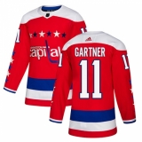 Men's Adidas Washington Capitals #11 Mike Gartner Authentic Red Alternate NHL Jersey
