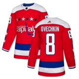 Men's Adidas Washington Capitals #8 Alex Ovechkin Authentic Red Alternate NHL Jersey