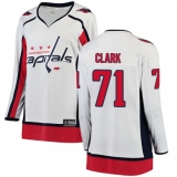 Women's Washington Capitals #71 Kody Clark Fanatics Branded White Away Breakaway NHL Jersey
