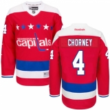 Men's Reebok Washington Capitals #4 Taylor Chorney Premier Red Third NHL Jersey