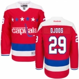 Women's Reebok Washington Capitals #29 Christian Djoos Authentic Red Third NHL Jersey