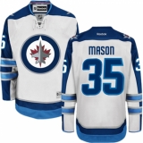 Youth Reebok Winnipeg Jets #35 Steve Mason Authentic White Away NHL Jersey