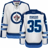 Women's Reebok Winnipeg Jets #35 Steve Mason Authentic White Away NHL Jersey