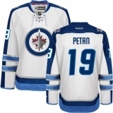 Women's Reebok Winnipeg Jets #19 Nic Petan Authentic White Away NHL Jersey