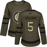 Women's Adidas Winnipeg Jets #5 Dmitry Kulikov Authentic Green Salute to Service NHL Jersey