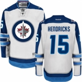 Men's Reebok Winnipeg Jets #15 Matt Hendricks Authentic White Away NHL Jersey