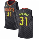 Men's Nike Atlanta Hawks #31 Mike Muscala Swingman Black Road NBA Jersey - Icon Edition