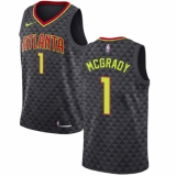 Women's Nike Atlanta Hawks #1 Tracy Mcgrady Swingman Black Road NBA Jersey - Icon Edition