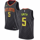 Men's Nike Atlanta Hawks #5 Josh Smith Swingman Black Road NBA Jersey - Icon Edition