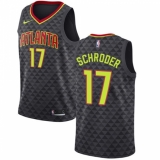Men's Nike Atlanta Hawks #17 Dennis Schroder Swingman Black Road NBA Jersey - Icon Edition