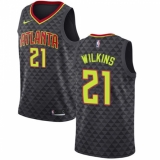 Youth Nike Atlanta Hawks #21 Dominique Wilkins Authentic Black Road NBA Jersey - Icon Edition