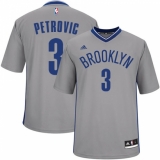 Women's Adidas Brooklyn Nets #3 Drazen Petrovic Authentic Gray Alternate NBA Jersey