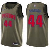 Men's Nike Detroit Pistons #44 Rick Mahorn Swingman Green Salute to Service NBA Jersey