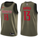 Youth Nike Houston Rockets #13 James Harden Swingman Green Salute to Service NBA Jersey
