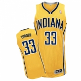 Women's Adidas Indiana Pacers #33 Myles Turner Authentic Gold Alternate NBA Jersey