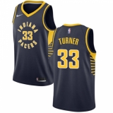 Women's Nike Indiana Pacers #33 Myles Turner Authentic Navy Blue Road NBA Jersey - Icon Edition