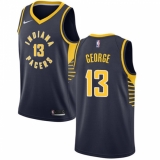 Women's Nike Indiana Pacers #13 Paul George Authentic Navy Blue Road NBA Jersey - Icon Edition