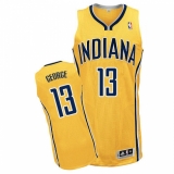 Women's Adidas Indiana Pacers #13 Paul George Authentic Gold Alternate NBA Jersey